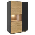 HIGHBOARD 91/141/40 cm  - Wildeiche/Anthrazit, Natur, Holz/Holzwerkstoff (91/141/40cm) - Dieter Knoll