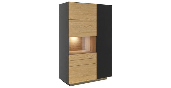 HIGHBOARD 91/141/40 cm  - Wildeiche/Anthrazit, Natur, Holz/Holzwerkstoff (91/141/40cm) - Dieter Knoll