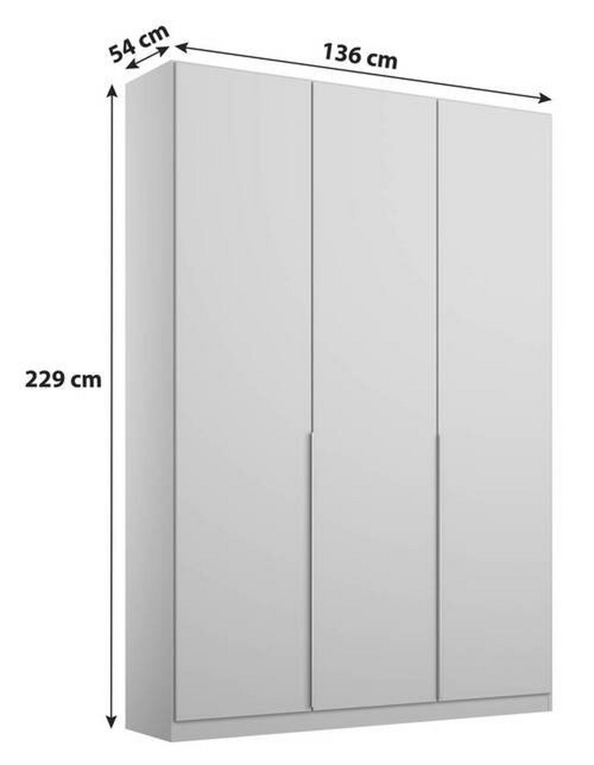 DULAP CU UȘI ROTATIVE alb  - alb/culoare aluminiu, Modern, material pe bază de lemn (136/229/54cm) - Rauch Möbel