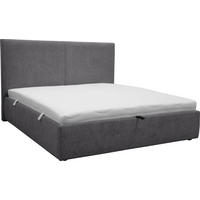 KÁRPITOZOTT ÁGY 180/200 cm  szürke  - fekete/szürke, Basics, műanyag/textil (180/200cm) - Ti'me