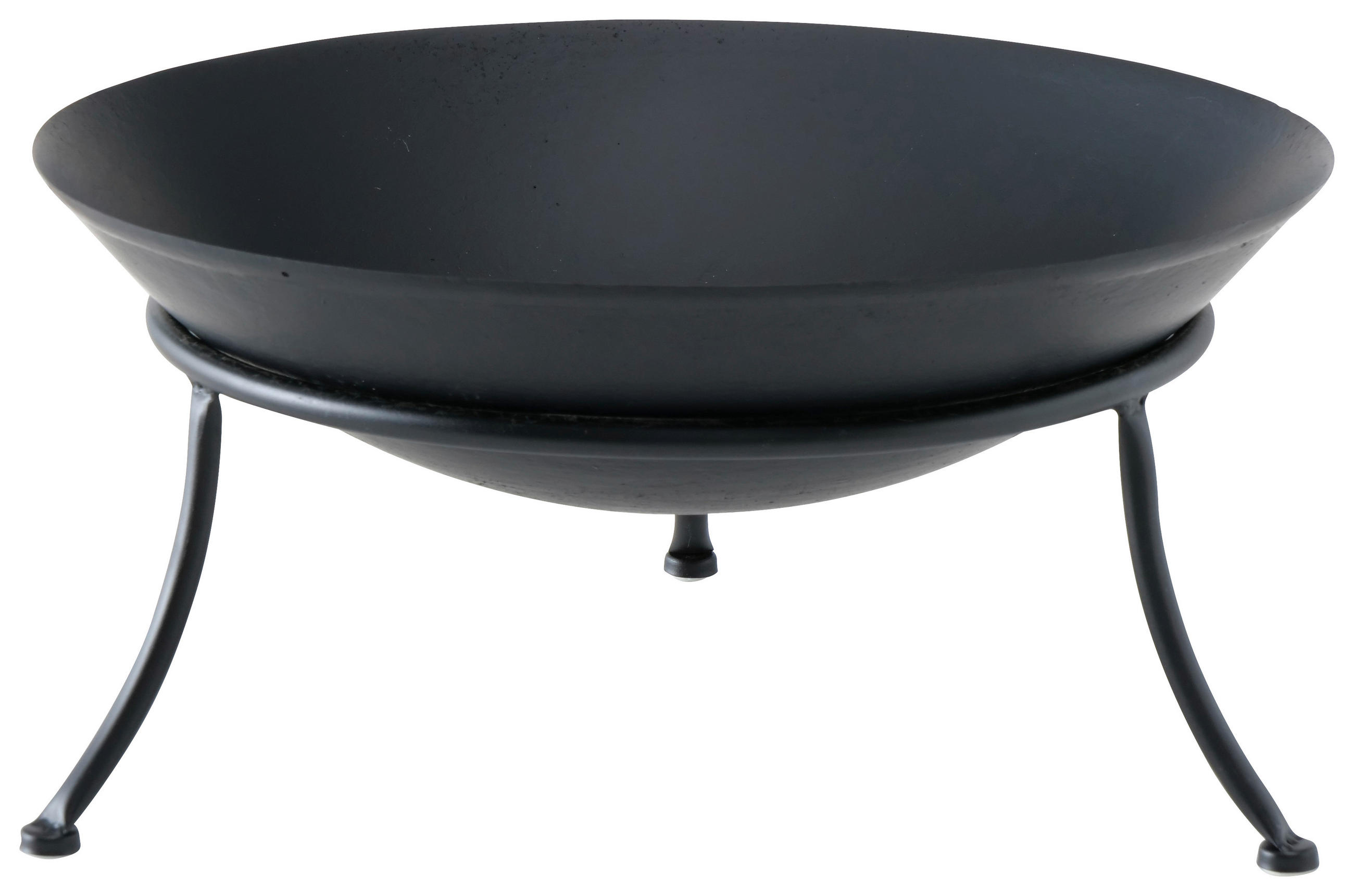 FEUERSCHALE - Schwarz, LIFESTYLE, Metall (47/23cm)