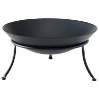 FEUERSCHALE - Schwarz, LIFESTYLE, Metall (47/23cm)