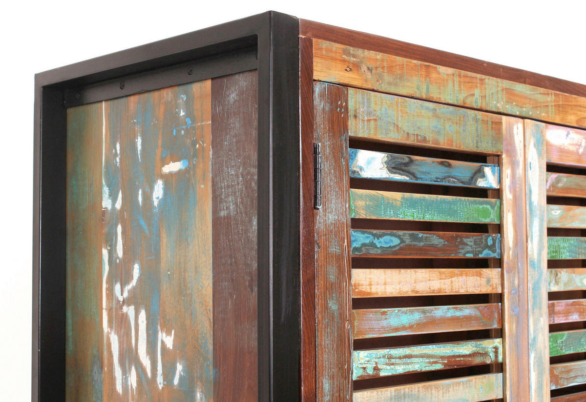 GARDEROBENSCHRANK  in 90/180/45 cm  - Multicolor/Schwarz, Design, Holz/Metall (90/180/45cm) - MID.YOU