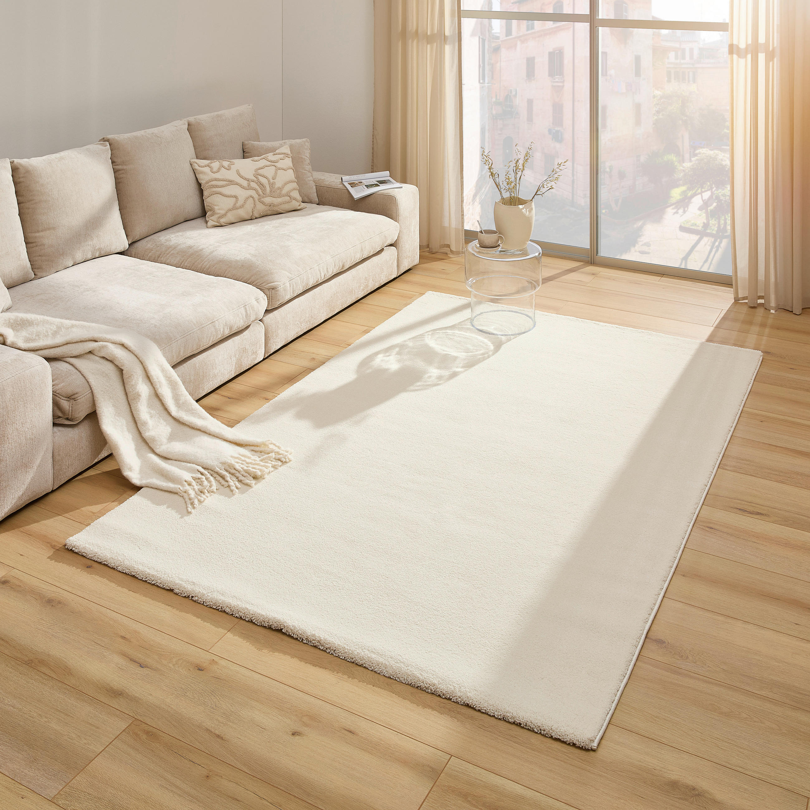 WEBTEPPICH 240/340 cm Creme  - Creme, KONVENTIONELL, Naturmaterialien/Textil (240/340cm) - Novel