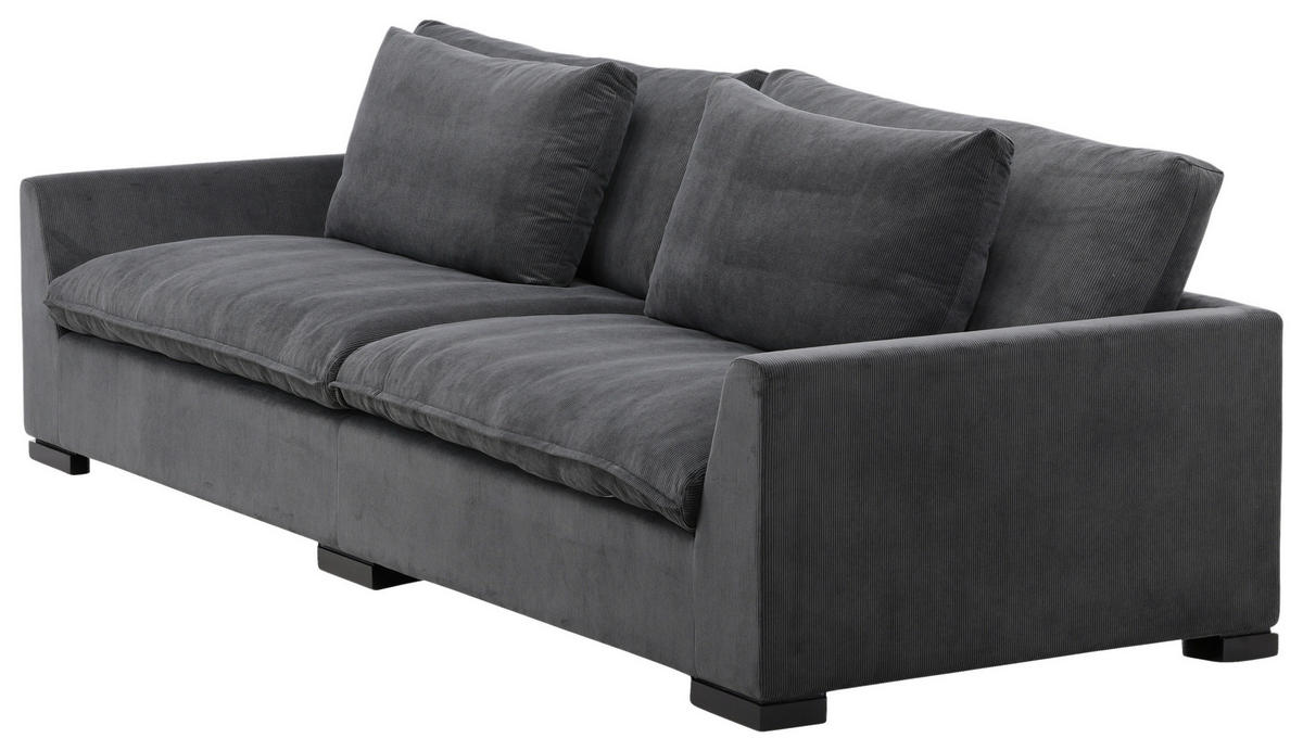 3-SITS SOFFA i mörkgrå  - mörkgrå, Design, trä/textil (270/82/105cm) - Livetastic