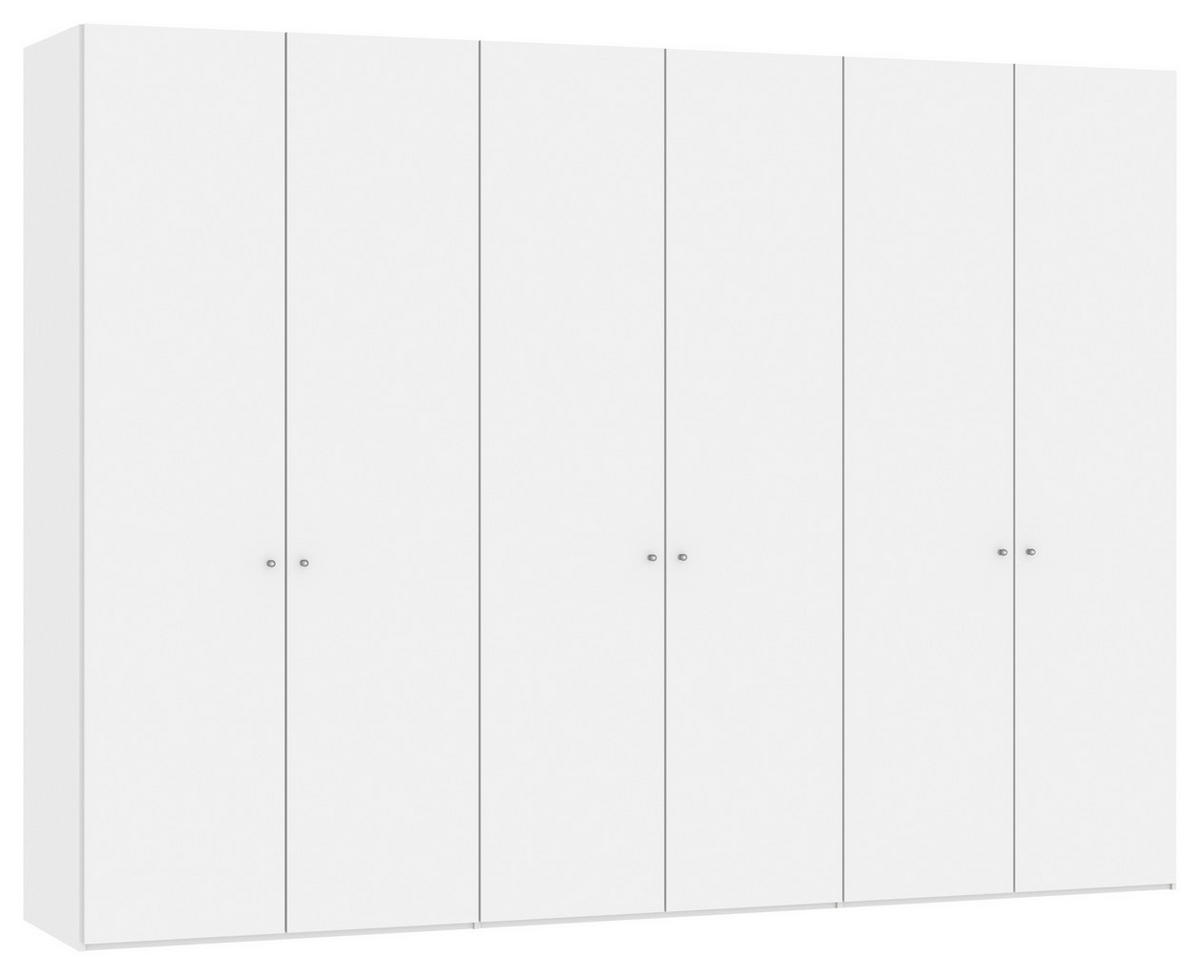 DREHTÜRENSCHRANK  in Weiß  - Silberfarben/Weiß, Design, Glas/Holzwerkstoff (303/220/59cm) - Jutzler