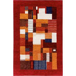 Wollteppich  70/140 cm  Blau, Orange, Rot, Weiß   - Blau/Rot, KONVENTIONELL, Naturmaterialien/Textil (70/140cm) - Esposa
