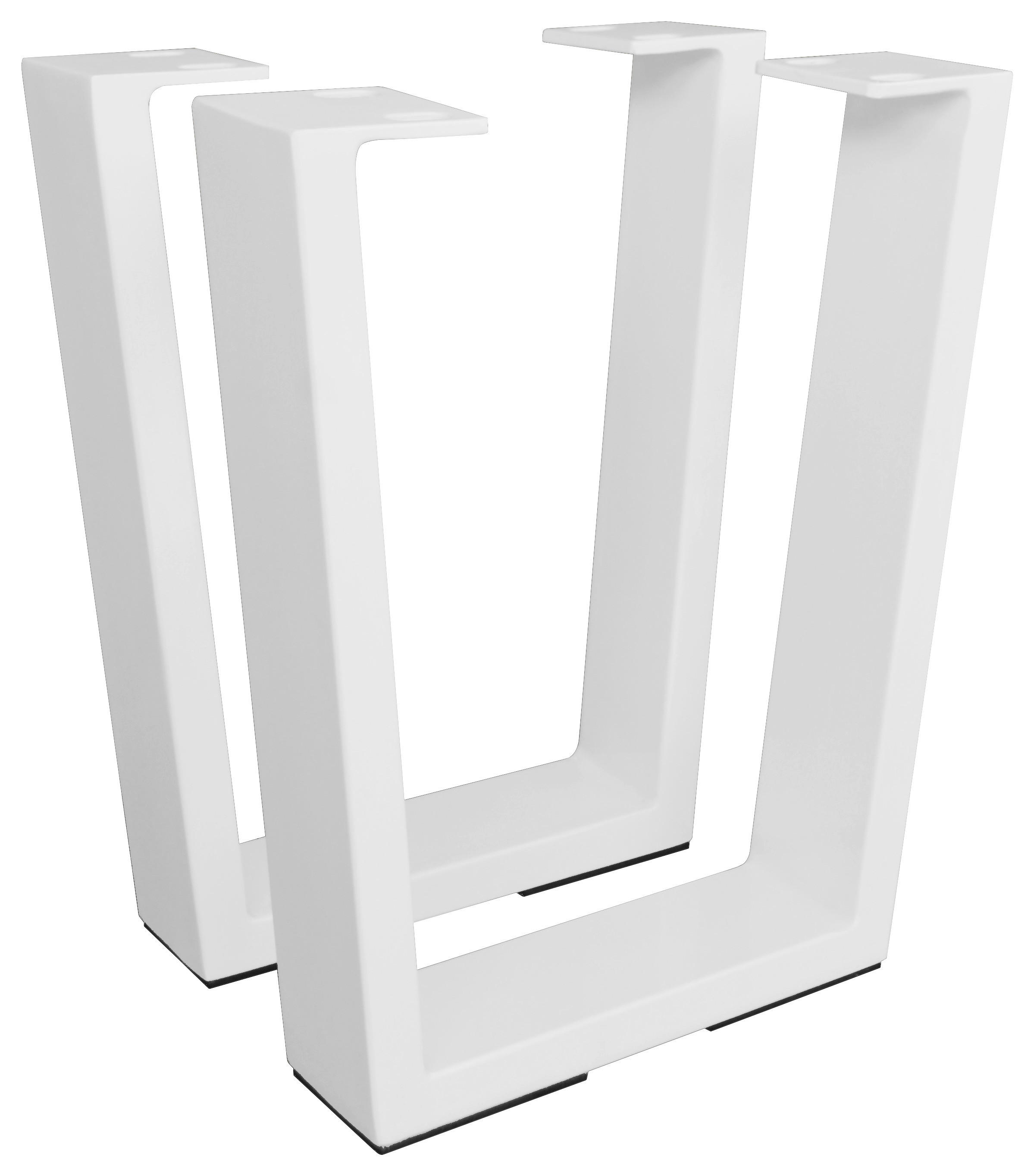 BANKGESTELL 34/40/7,5 cm  - Weiß, Design, Metall (34/40/7,5cm) - Valdera