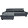 ECKSOFA in Webstoff Dunkelblau  276/173 cm  - Schwarz/Dunkelblau, Design, Kunststoff/Textil (276/173cm) - Stylife