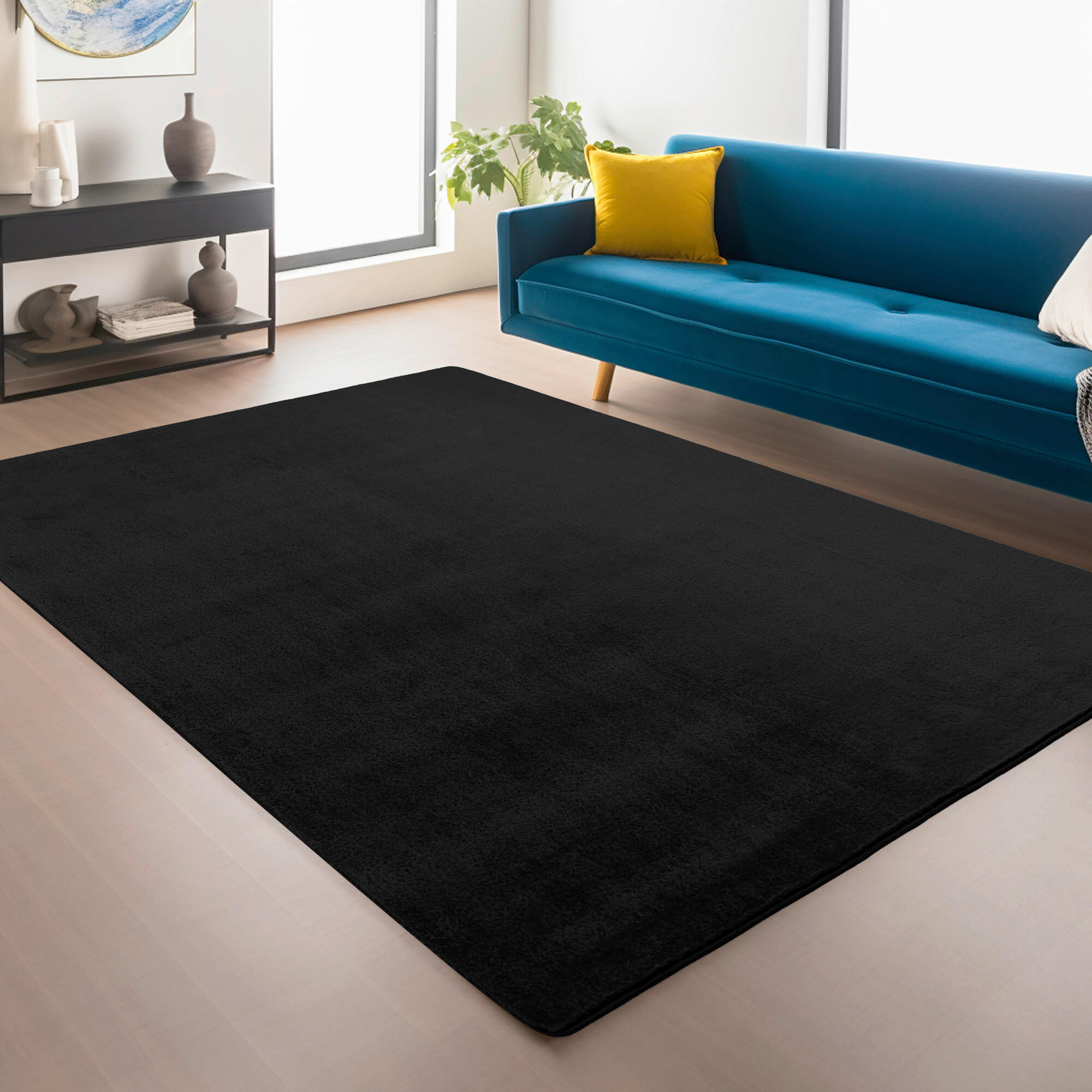 WEBTEPPICH 60/100 cm Joy Schwarz  - Schwarz, Design, Textil (60/100cm)