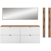 GARDEROBE 5-teilig  in 255/179/37 cm  - Weiß/Eiche Artisan, Design, Holzwerkstoff (255/179/37cm) - Voleo