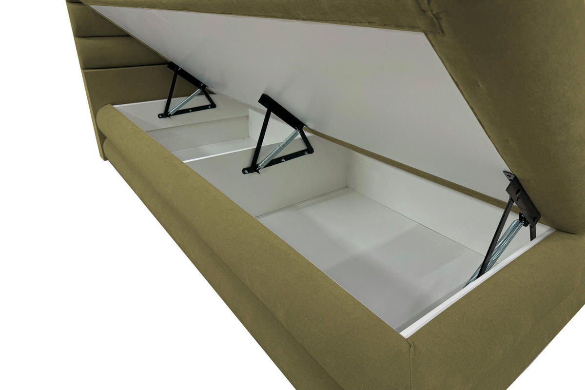 BOXBETT 180/200 cm  in Olivgrün  - Olivgrün, MODERN, Textil (180/200cm) - Livetastic
