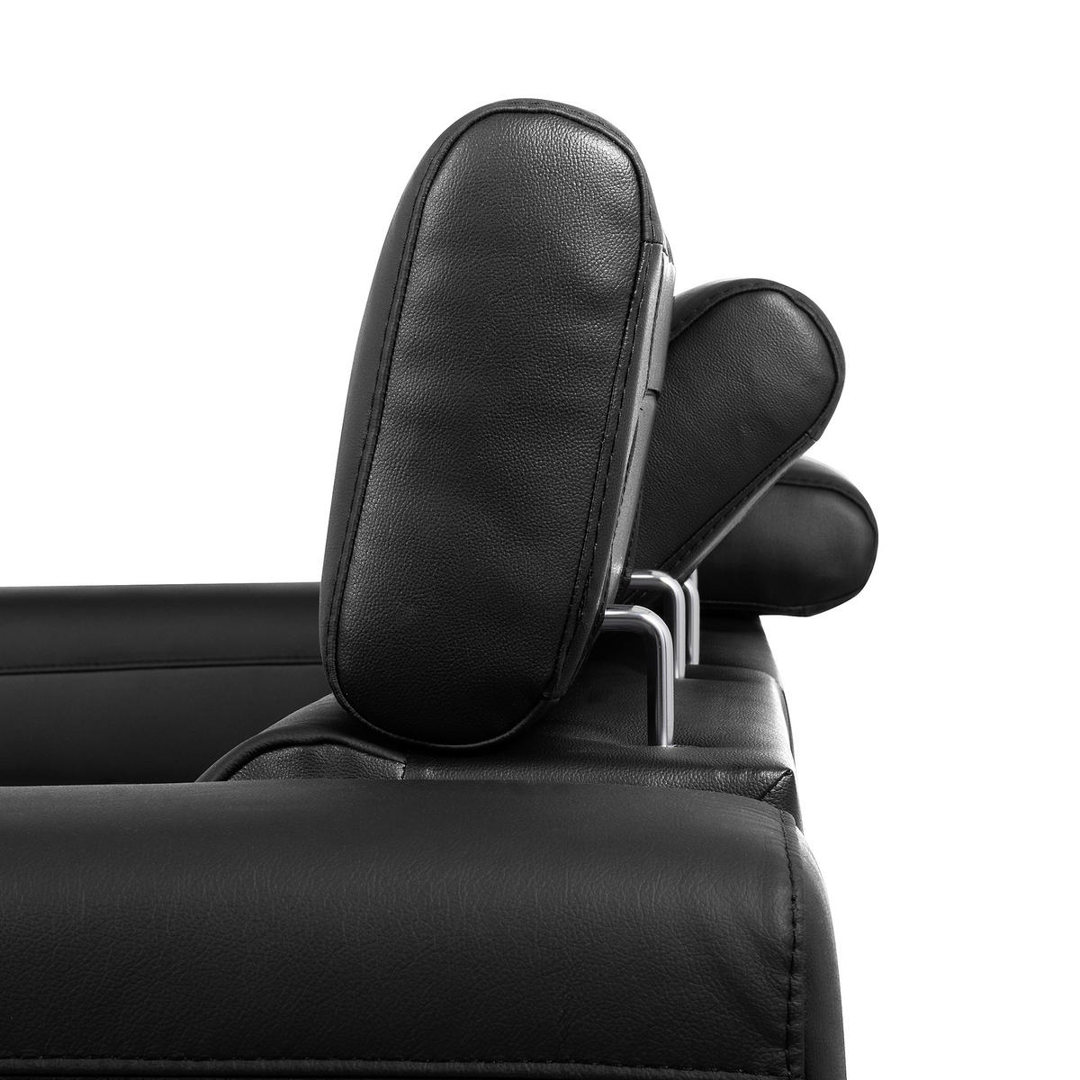 ECKSOFA  in Lederlook Echtleder Schwarz  - Schwarz, Design, Leder/Textil (247/173cm) - Livetastic