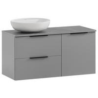 WASCHTISCHKOMBI 92,3 cm  - Platinfarben/Weiß Hochglanz, MODERN, Keramik/Holzwerkstoff (92,3cm) - MID.YOU