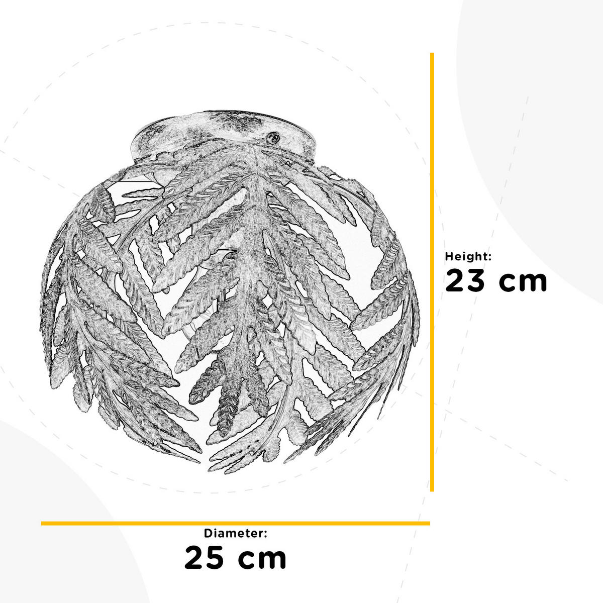 DECKENLEUCHTE  25/23 cm    - Bronzefarben, KONVENTIONELL, Metall (25/23cm)
