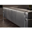 3-SITZER-SOFA Mandia in Echtleder Schwarz  - Chromfarben/Schwarz, Design, Leder/Metall (236/67/96cm) - Johann Jakob