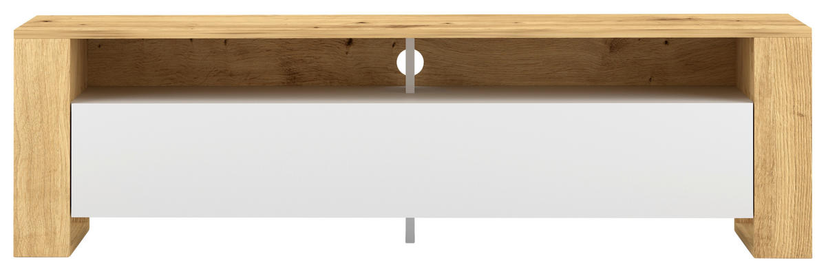 LOWBOARD  in 140/40/32 cm  - Eiche Artisan/Weiß, Design, Holzwerkstoff (140/40/32cm) - MID.YOU