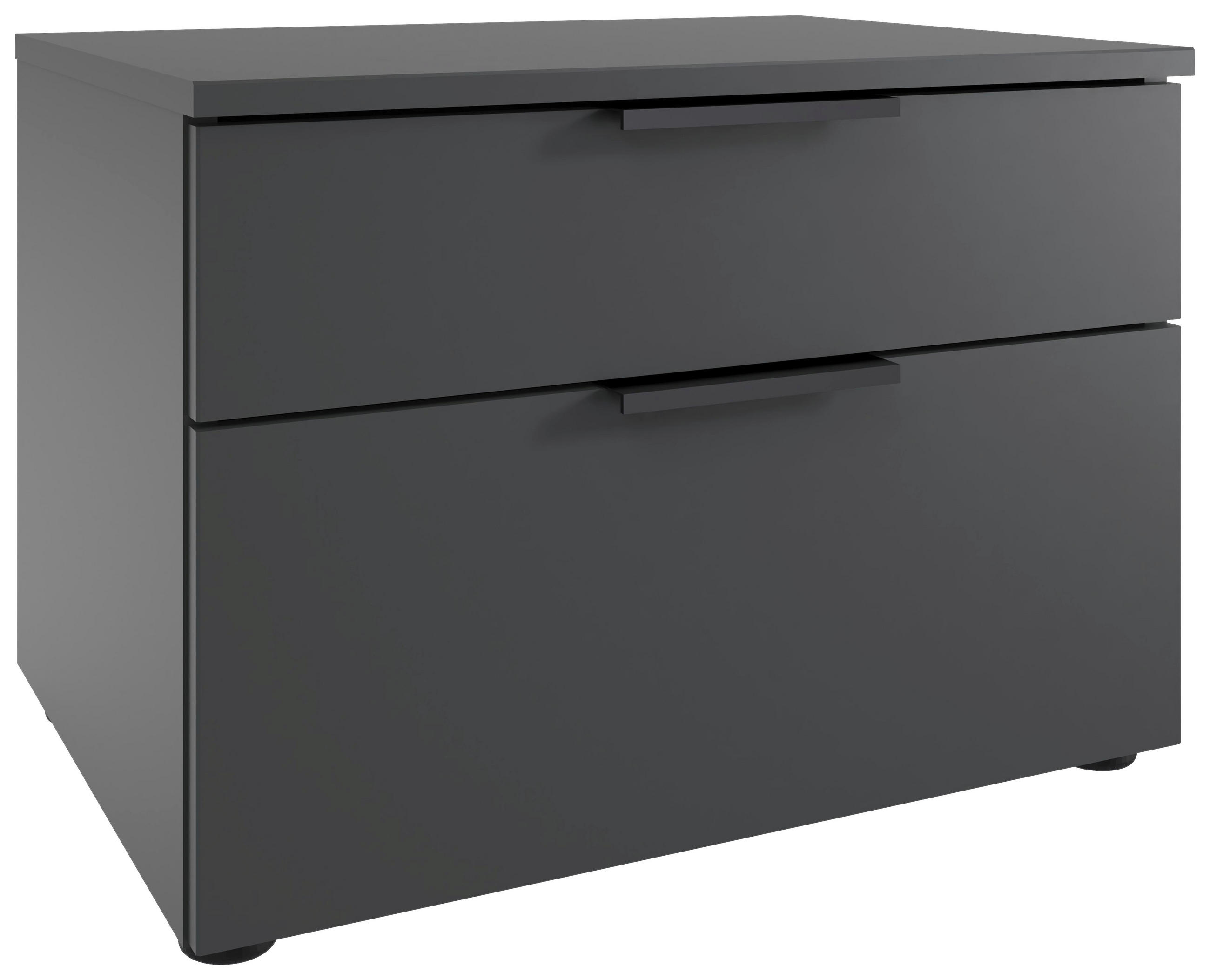 NACHTTISCH 54/47/41 cm, Graphitfarben,  - Graphitfarben/Schwarz, Design, Holzwerkstoff/Kunststoff (54/47/41cm) - Boxxx