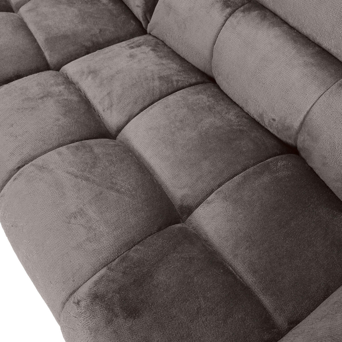 ECKSOFA Grau Flachgewebe  - Schwarz/Grau, MODERN, Kunststoff/Textil (275/235cm) - Landscape