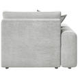 BIGSOFA Cord Perlmutt  - Perlmutt/Schwarz, MODERN, Kunststoff/Textil (117/93/190cm) - Carryhome
