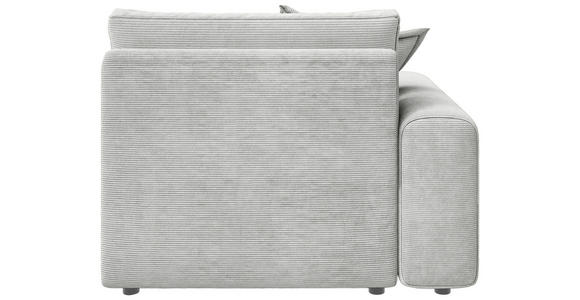 BIGSOFA Cord Perlmutt  - Perlmutt/Schwarz, MODERN, Kunststoff/Textil (117/93/190cm) - Carryhome