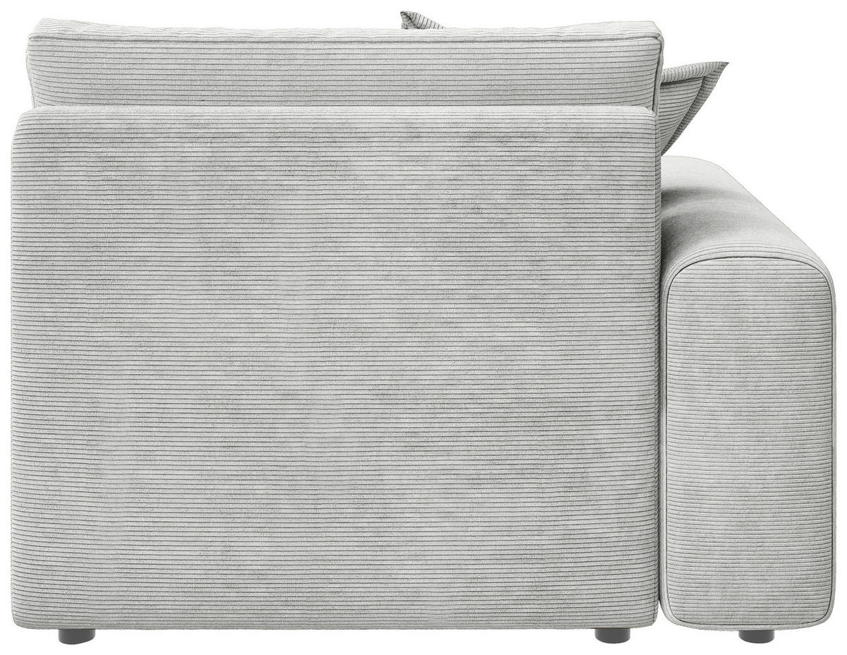 BIGSOFA Cord Perlmutt  - Perlmutt/Schwarz, MODERN, Kunststoff/Textil (117/93/190cm) - Carryhome