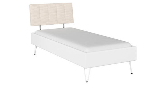 BETT 90/200 cm  in Eiche Artisan  - Eiche Artisan/Grau, Design, Holzwerkstoff/Textil (90/200cm) - Carryhome