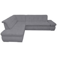 ECKSOFA Dunkelgrau Mikrofaser  - Chromfarben/Dunkelgrau, KONVENTIONELL, Textil/Metall (216/273cm) - MID.YOU