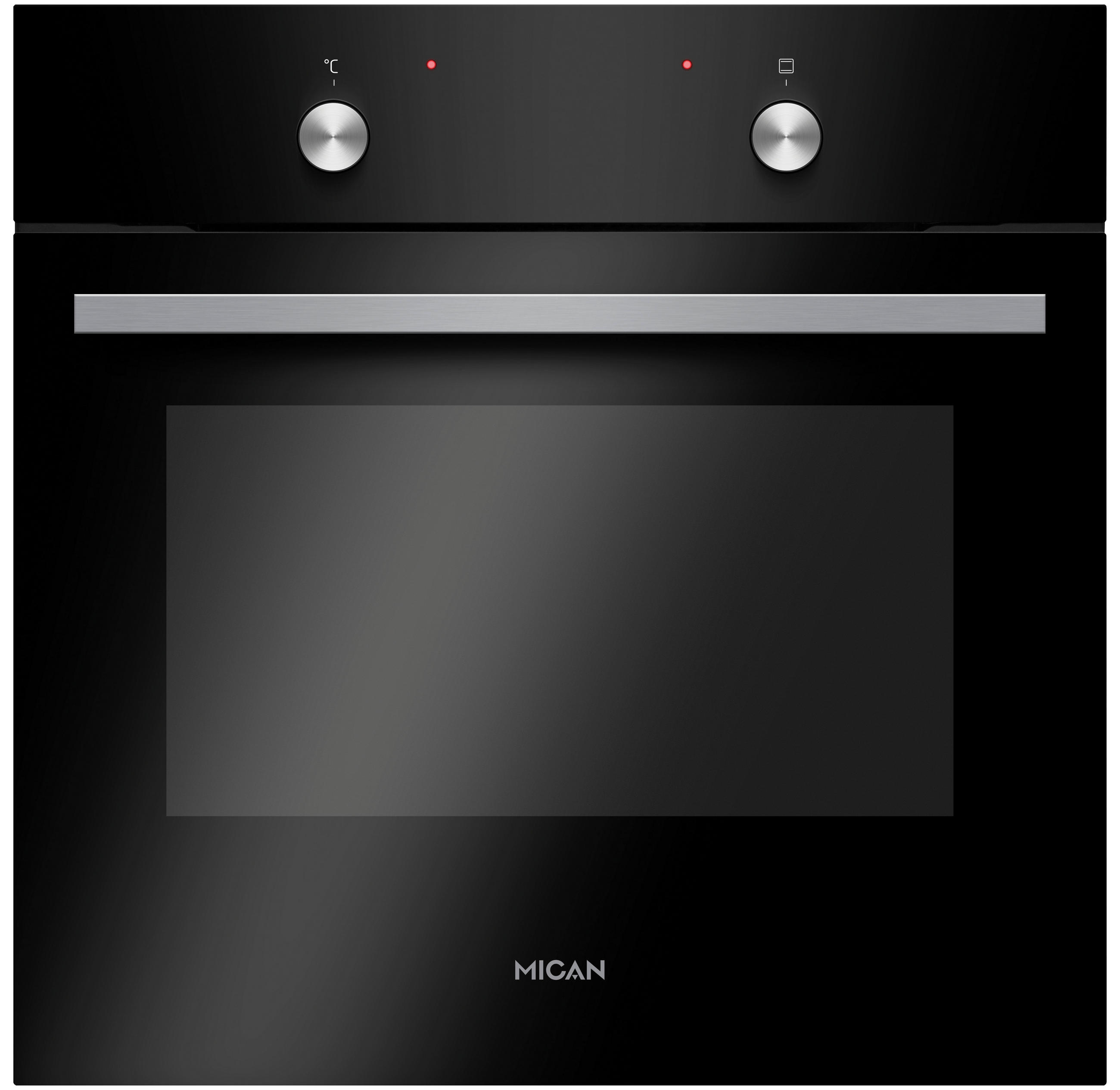 EINBAUBACKOFEN 90440  - Schwarz, Basics, Metall (59,5/59,5/57,5cm) - Mican