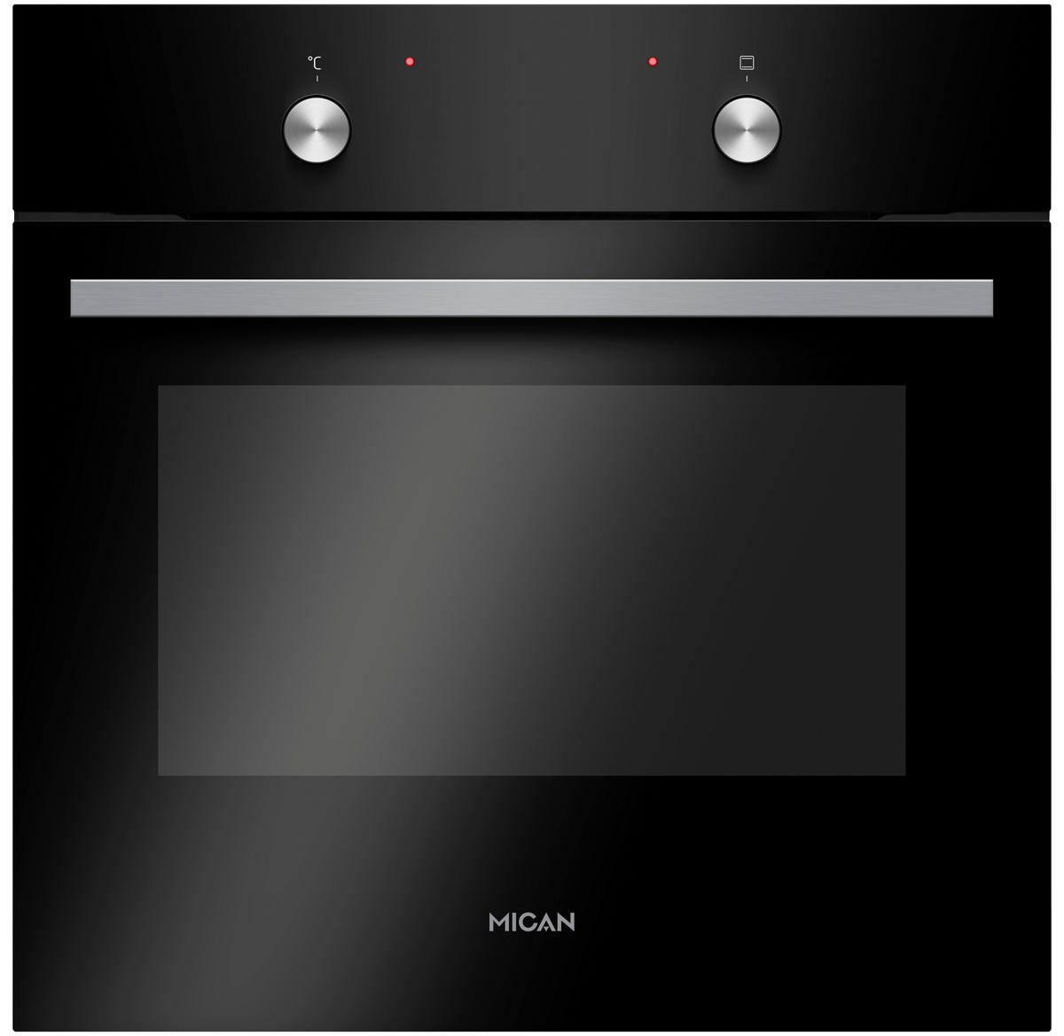 EINBAUBACKOFEN 90440  - Schwarz, Basics, Metall (59,5/59,5/57,5cm) - Mican