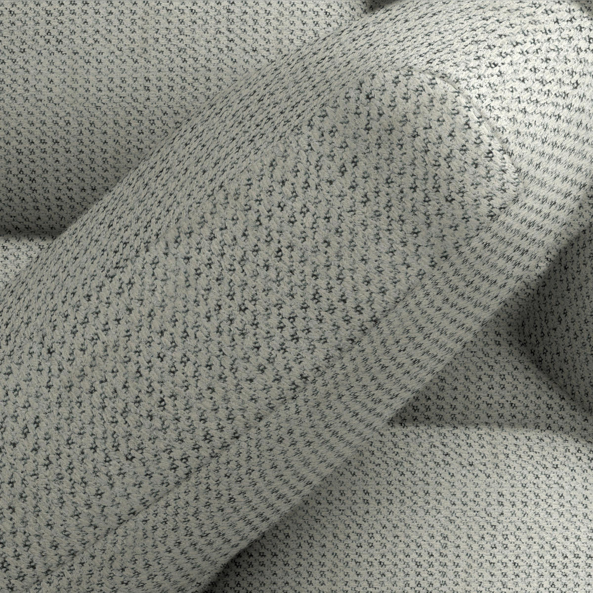 ECKSOFA Struktur Graubraun  - Graubraun/Schwarz, Design, Textil/Metall (292/270cm) - Stylife