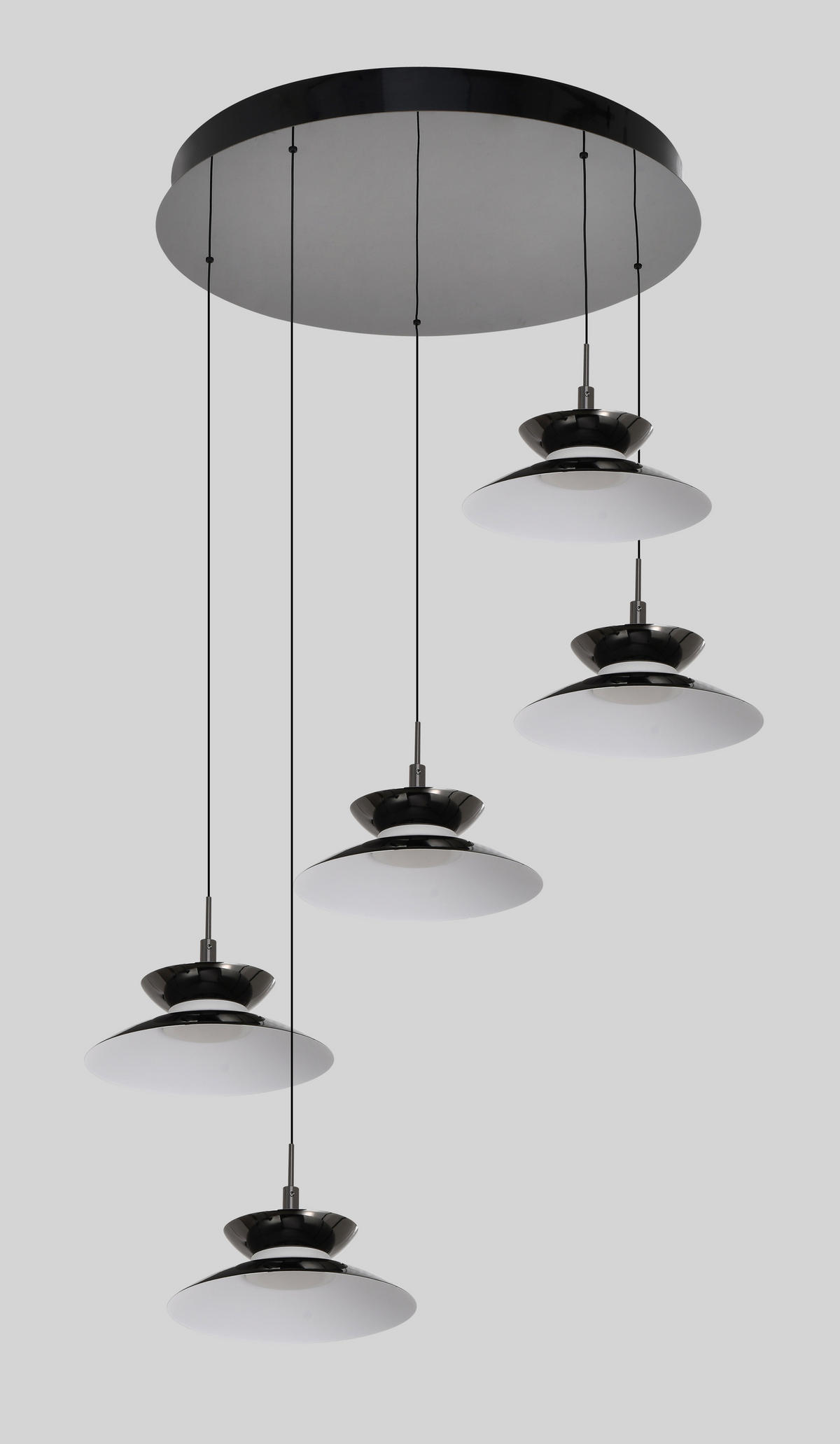 LED-HÄNGELEUCHTE Gubbio 67/150/49 cm  - Schwarzchrom, Design, Metall (67/150/49cm)