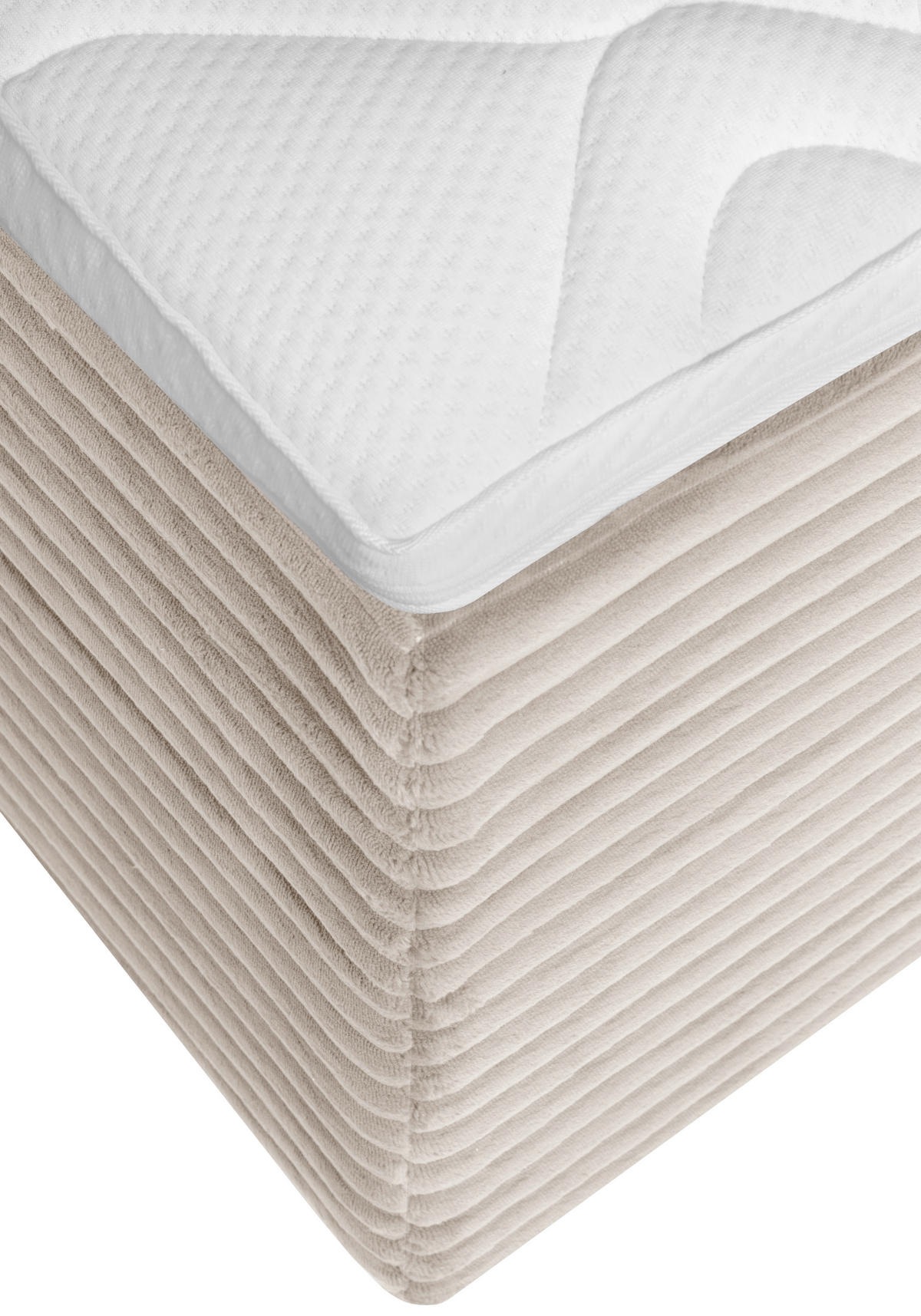 BOXBETT 140/200 cm  in Naturfarben  - Schwarz/Naturfarben, Trend, Kunststoff/Textil (140/200cm) - Boxxx