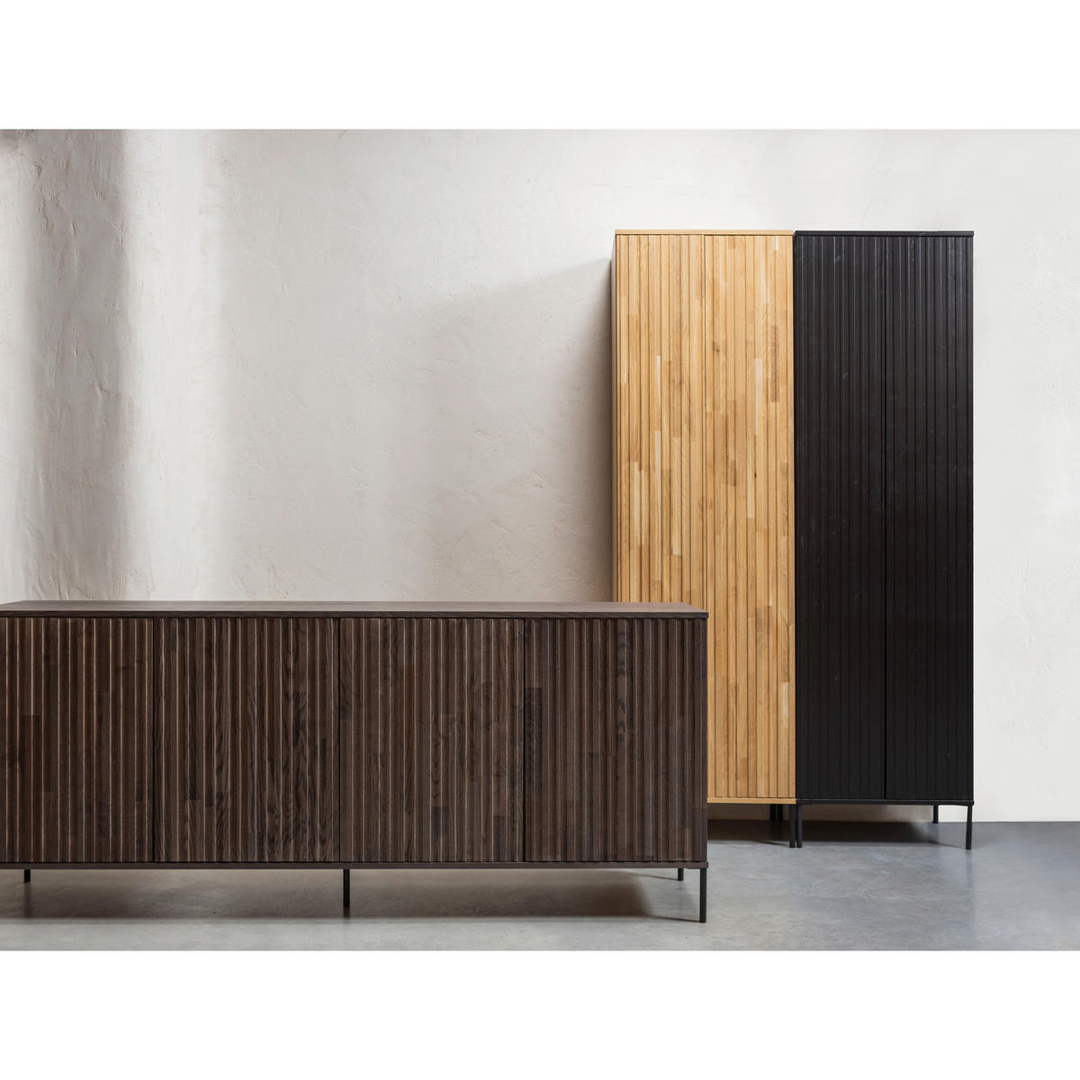 SIDEBOARD 200/85/44 cm  - Schwarz/Braun, Design, Holz/Metall (200/85/44cm) - Livetastic