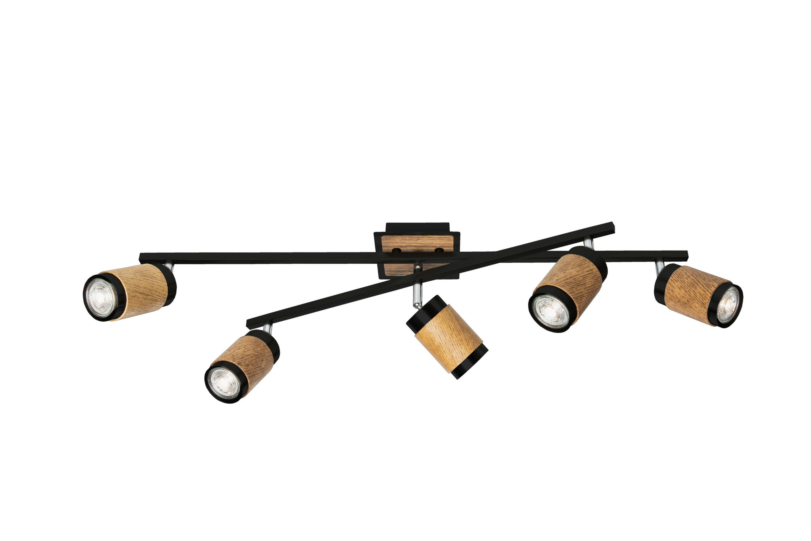 DECKENSTRAHLER 57/22/77 cm   - Natur, Holz/Metall (57/22/77cm)