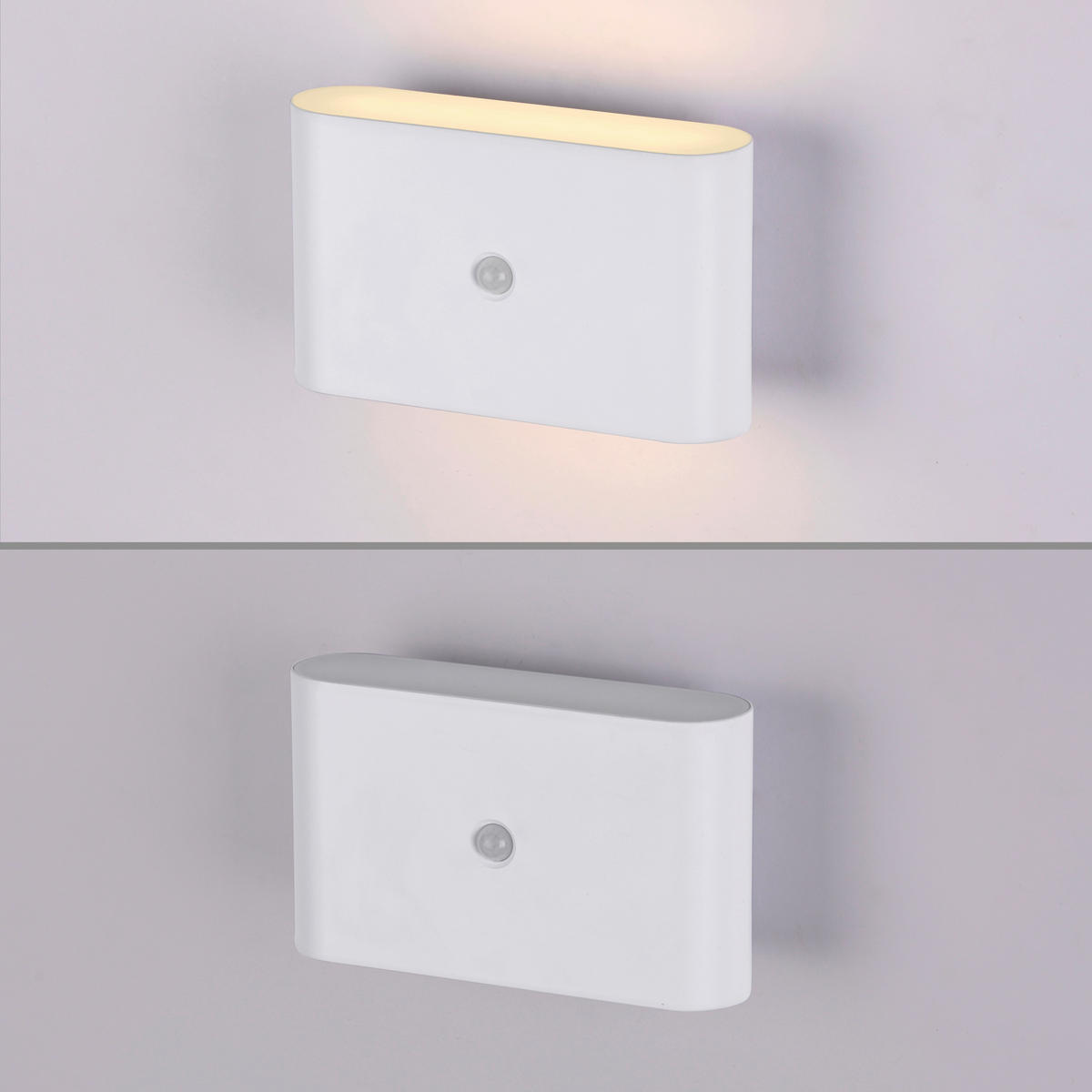 AKKU-WANDLEUCHTE - Weiß, Design, Kunststoff/Metall (16/6,5/9,5cm)