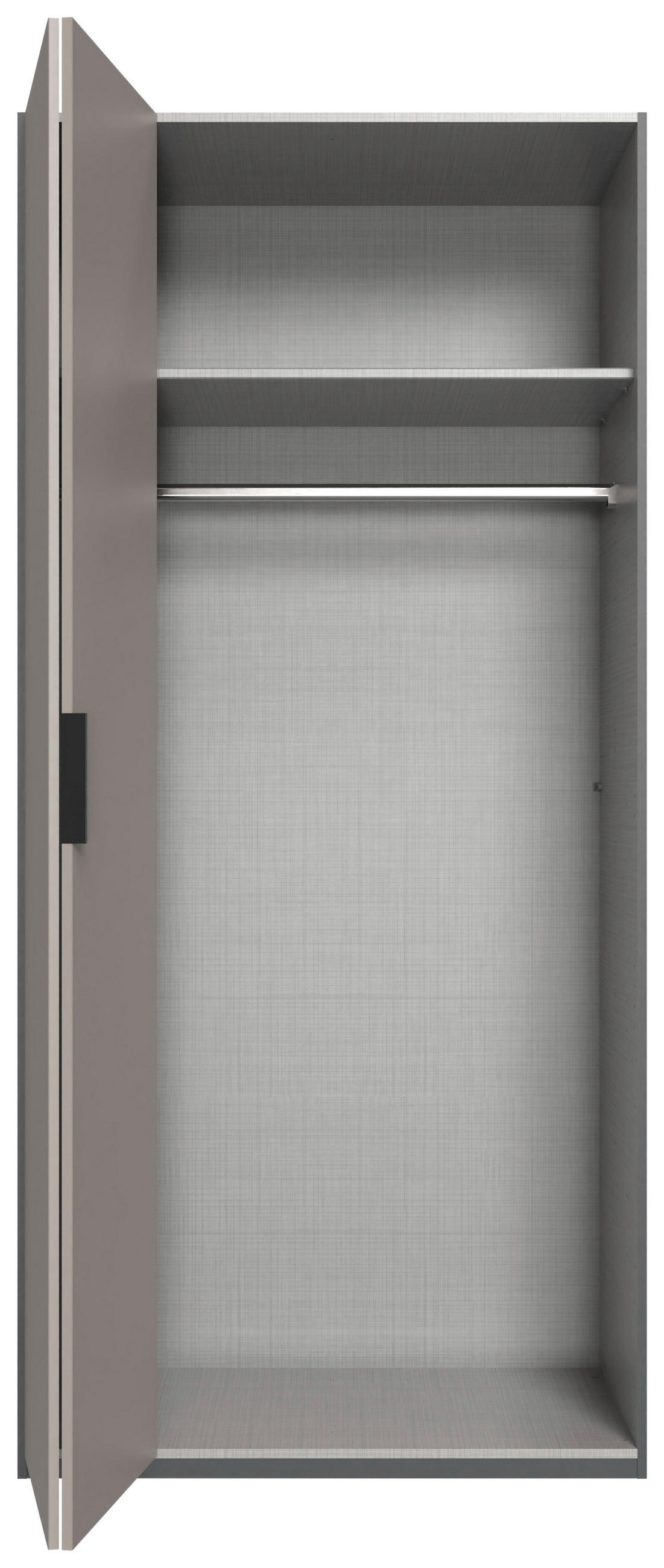 FALTTÜRENSCHRANK in Graphitfarben, Sahara  - Schwarz/Graphitfarben, Design, Holzwerkstoff (100/216/58cm) - Boxxx