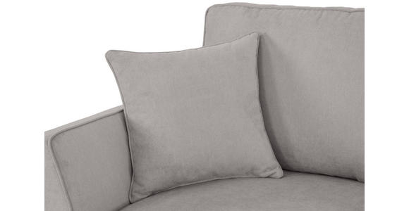 ECKSOFA in Velours Hellgrau  - Hellgrau/Schwarz, KONVENTIONELL, Holz/Textil (244/159cm) - Carryhome