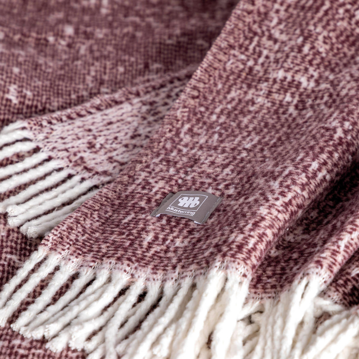 PLAID MR-EASE 140/200 cm  - Bordeaux/Dunkelrosa, Design, Textil (140/200cm) - Musterring