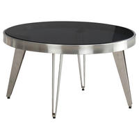 COUCHTISCH in Glas 60/60/33 cm  - Silberfarben, Design, Glas/Metall (60/60/33cm) - MID.YOU