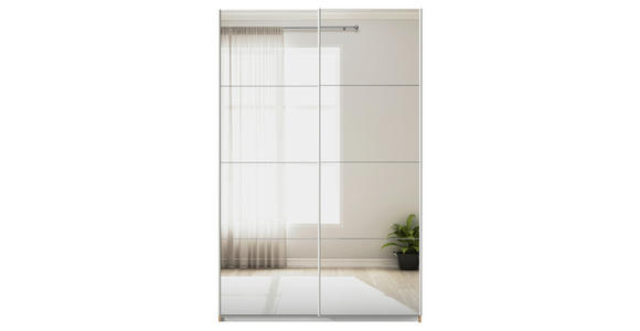 SCHWEBETÜRENSCHRANK  in Eiche Artisan  - Alufarben/Eiche Artisan, KONVENTIONELL, Glas/Holzwerkstoff (181/210/62cm) - Xora