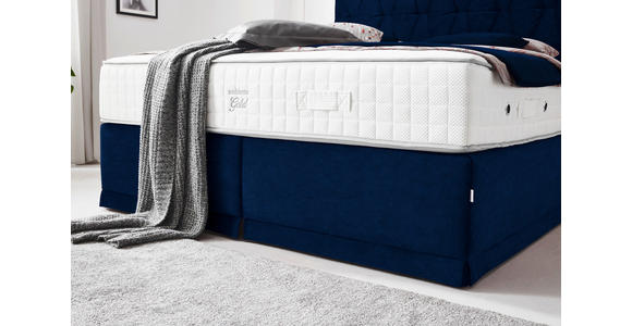 BOXSPRINGBETT 180/200 cm  in Blau  - Blau, KONVENTIONELL, Textil (180/200cm) - Ambiente