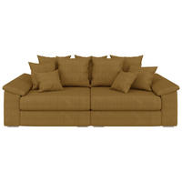 BIGSOFA TERMINI Velours, Webstoff Gelb  - Gelb/Beige, Design, Holz/Textil (260/98/123cm) - MID.YOU