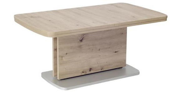 COUCHTISCH in Holzwerkstoff 110/63/53 cm  - Eichefarben/Silberfarben, KONVENTIONELL, Holzwerkstoff (110/63/53cm) - Venda