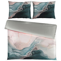 LENJERIE DE PAT CU DOUĂ FEȚE 220/200 cm  - roz/gri, Design, textil (220/200cm) - Novel