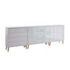 SIDEBOARD Mailand Set 11 + HF  in 263,5/86/33 cm  - Weiß Hochglanz/Weiß, MODERN, Holz/Holzwerkstoff (263,5/86/33cm) - MID.YOU