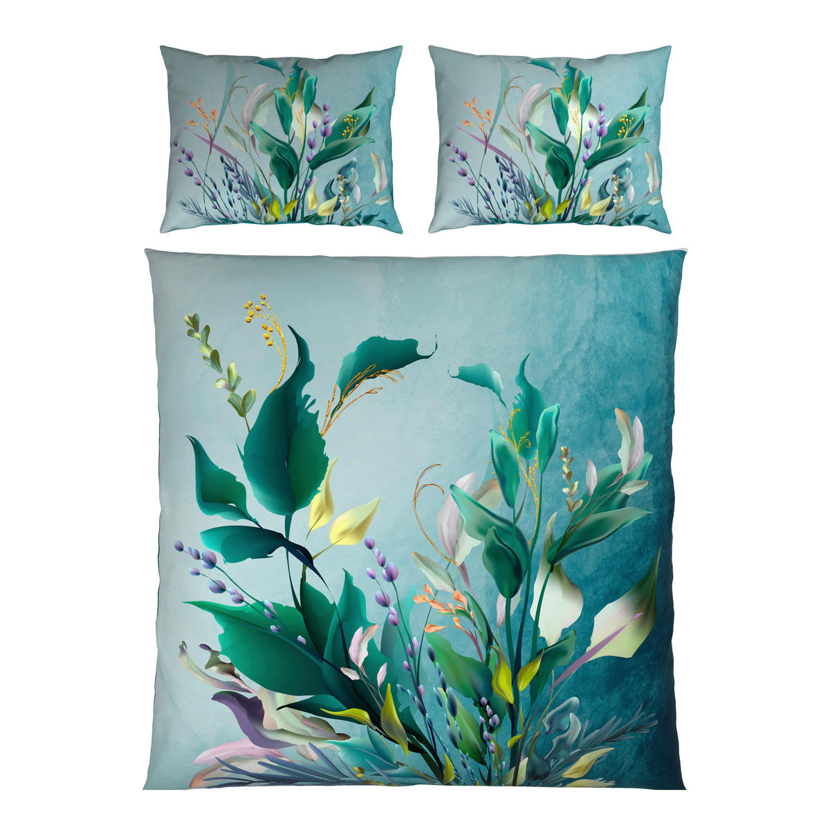 OBOJESTRANSKA POSTELJNINA 200/200 cm saten zelena  - zelena, Basics, tekstil (200/200cm) - Esposa
