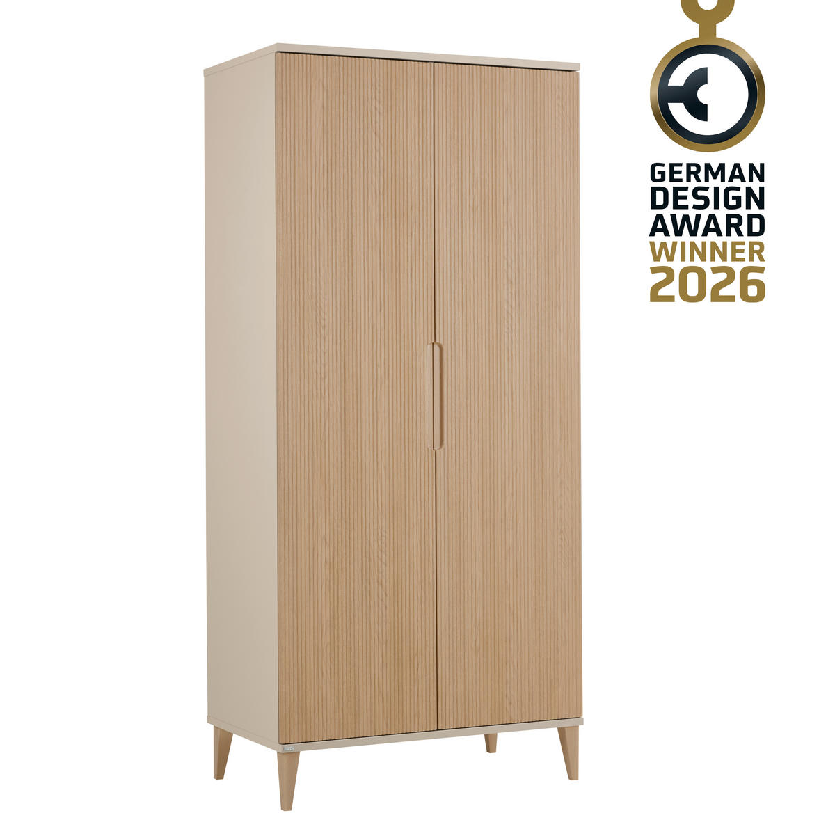 ORMAR ZA DJEČJU ODJEĆU  Jonte  - boje hrasta/bež, Basics, drvni materijal (95/207/56cm) - Paidi