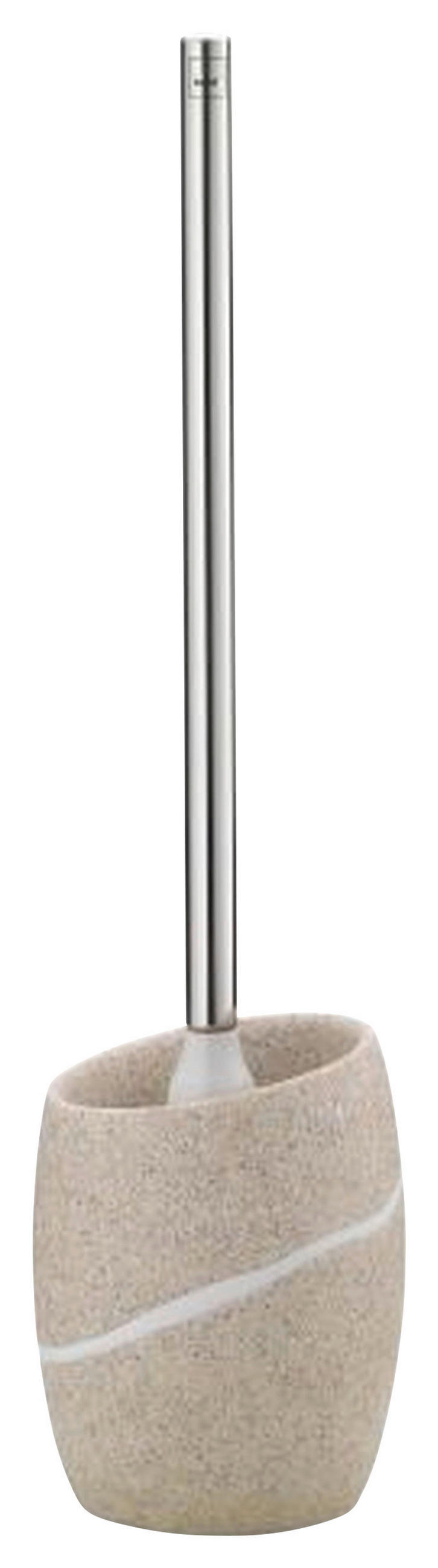 WC-BÜRSTENGARNITUR - Edelstahlfarben/Beige, Basics, Kunststoff (11/45cm) - Kela