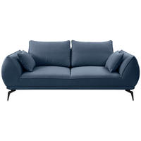 2-SITZER-SOFA in Webstoff Dunkelblau  - Schwarz/Dunkelblau, Modern, Textil/Metall (208/86/118cm) - MID.YOU